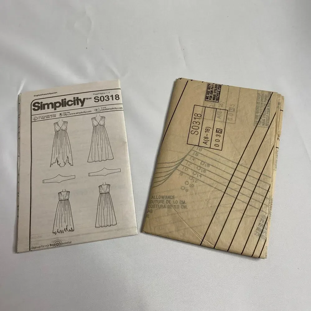 Simplicity S0318 Fairy Costume Sewing Pattern Women 8-18 Gothic Whimsigoth UNCUT